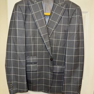 Gray Checkered Men's Blazer